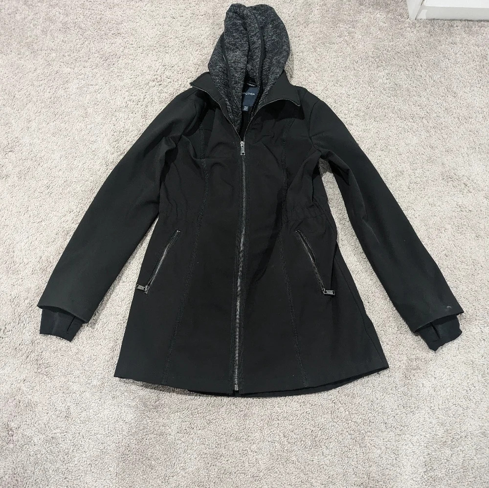 Nautica Black women's insulated‎ rain jacket size S